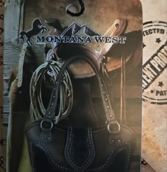 Montana West Blush Pink Embroidered Concealed Carry with Rhinestone Studs - Picture 2 of 14